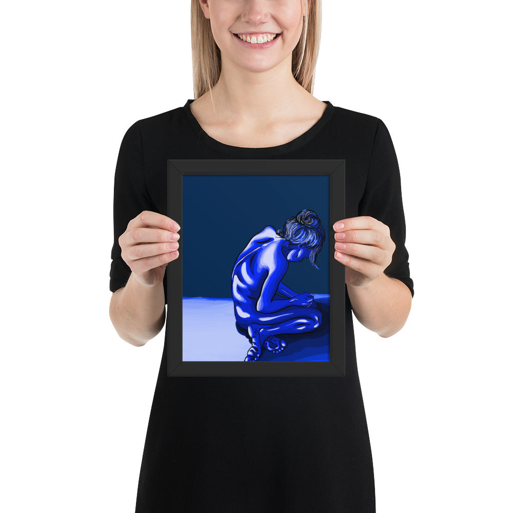 Grief In Blue Framed poster