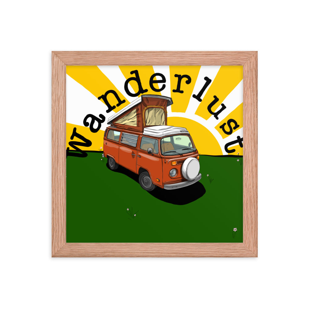 Wanderlust In Orange Framed poster