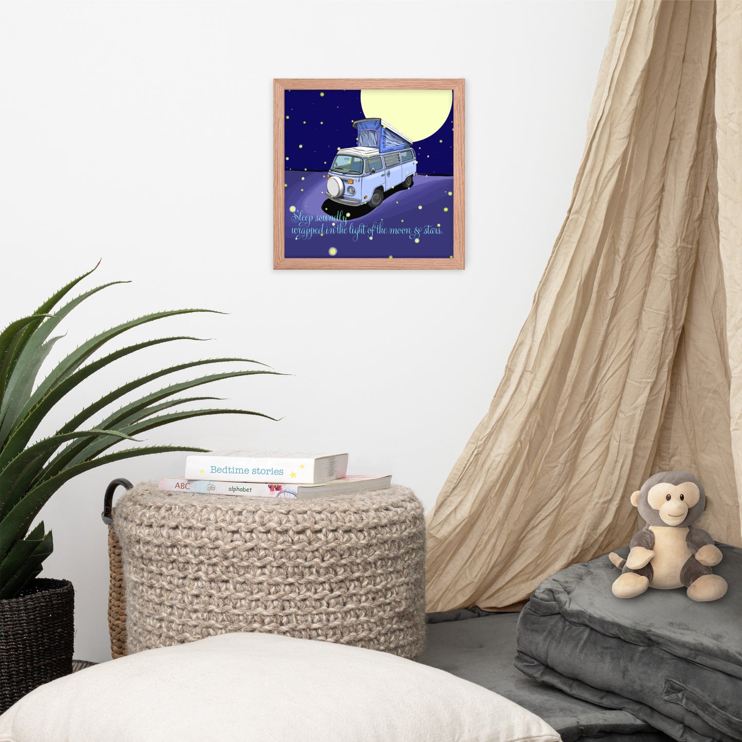 Sleep Soundly In Blue Framed poster