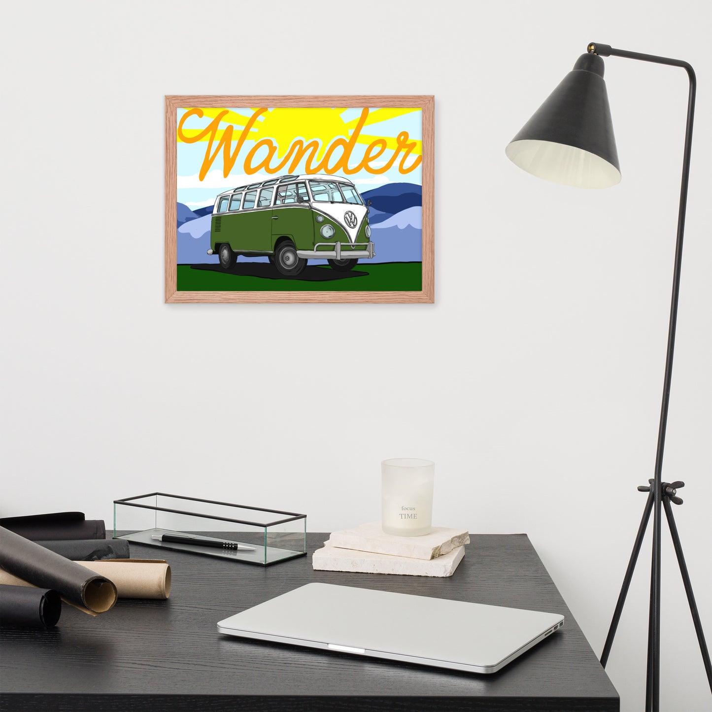 Wander In Green Framed poster