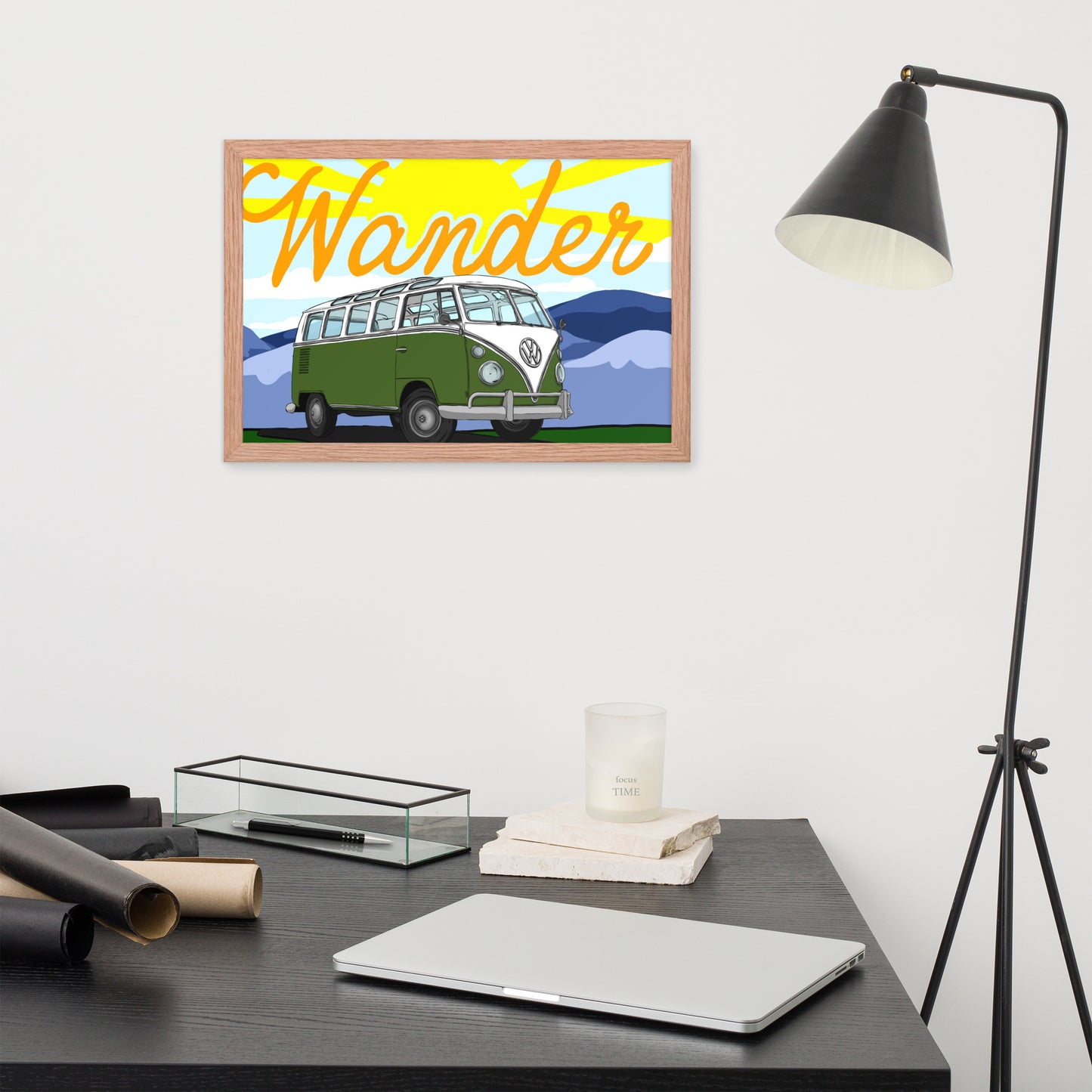 Wander In Green Framed poster