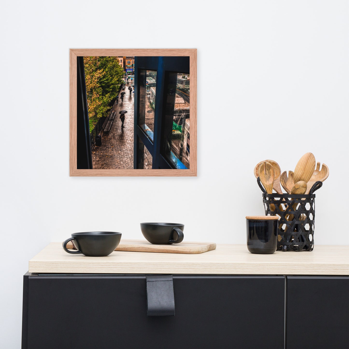 Station Reflections in color, Westchester Square Station Bronx Framed poster