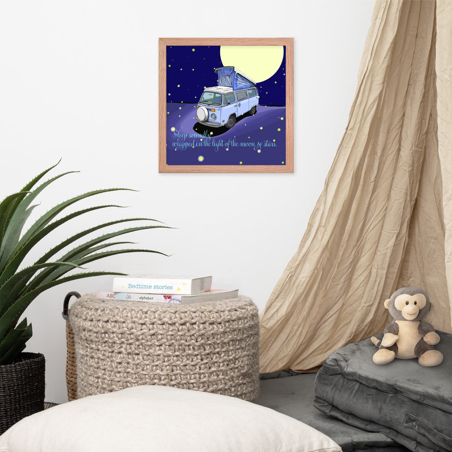 Sleep Soundly In Blue Framed poster