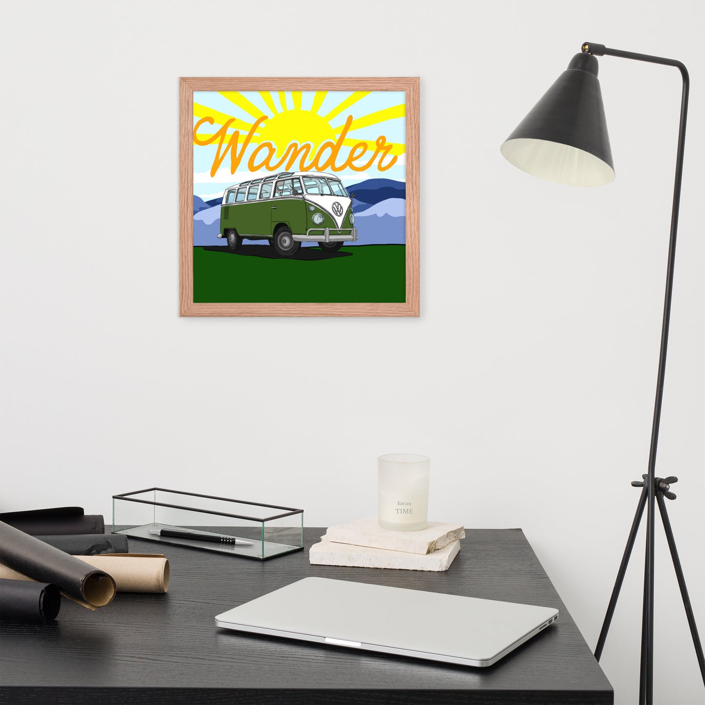 Wander In Green Framed poster