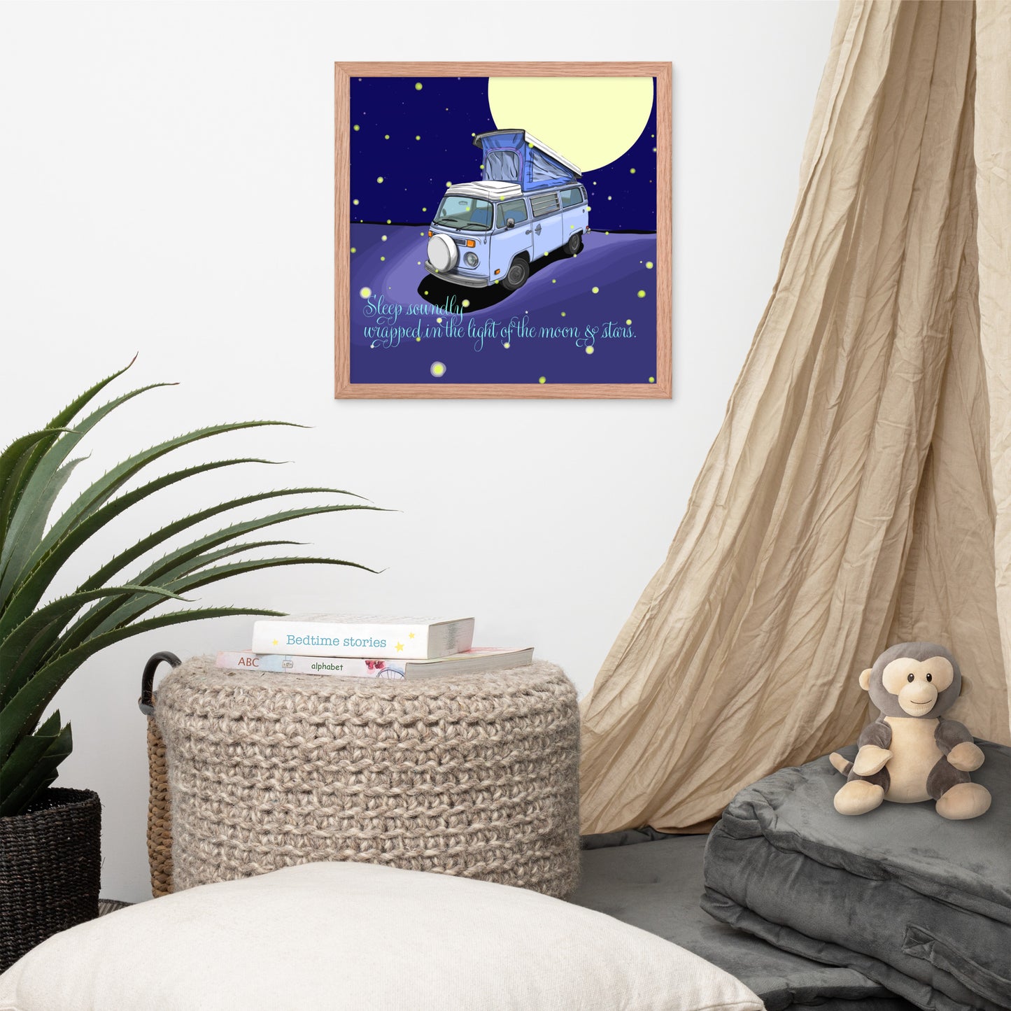 Sleep Soundly In Blue Framed poster