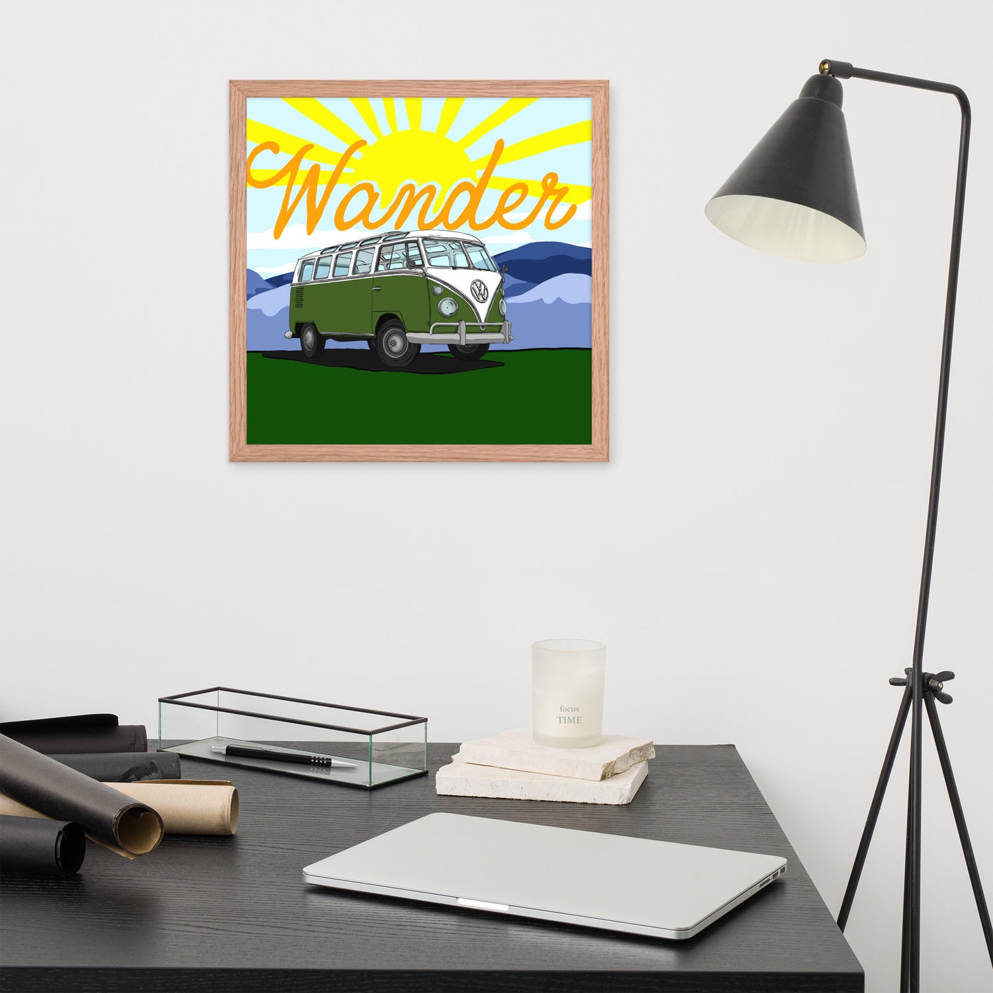 Wander In Green Framed poster