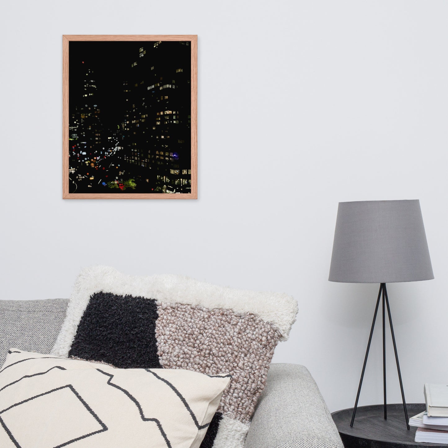 Glimmering Manhattan Night Framed poster