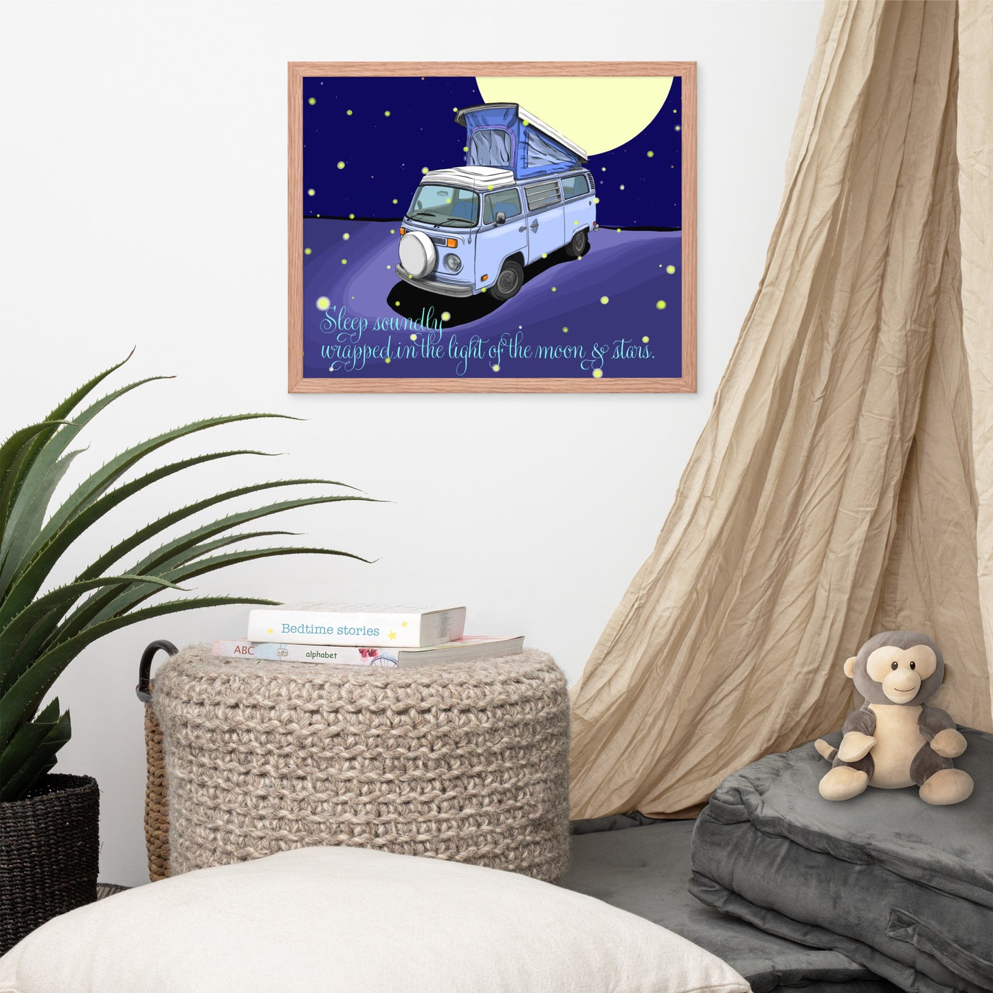 Sleep Soundly In Blue Framed poster