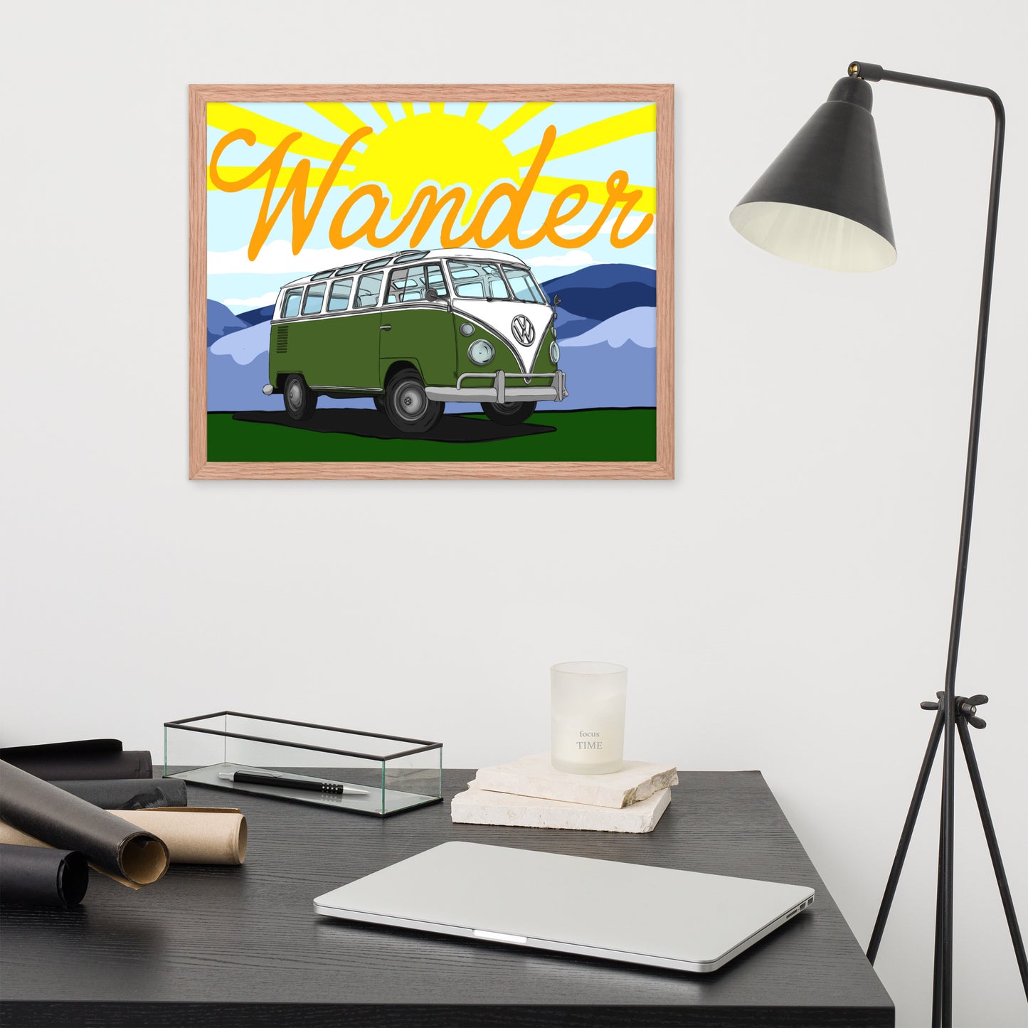 Wander In Green Framed poster