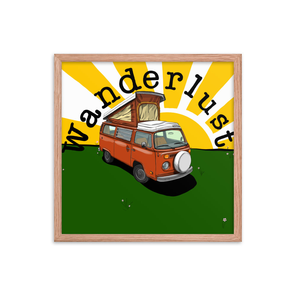 Wanderlust In Orange Framed poster