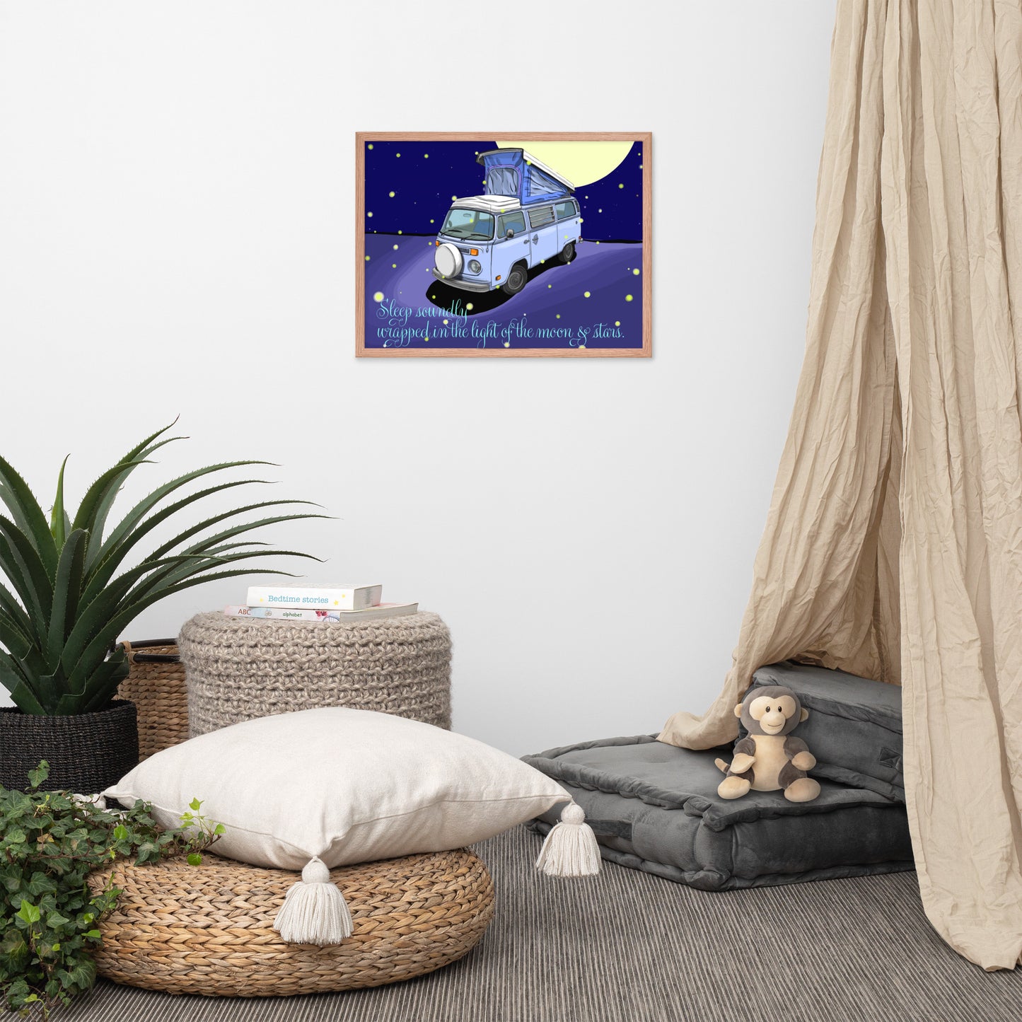 Sleep Soundly In Blue Framed poster