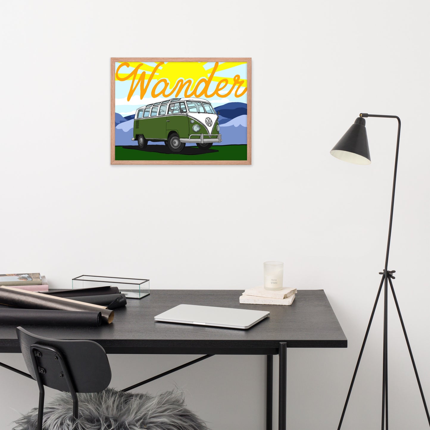 Wander In Green Framed poster