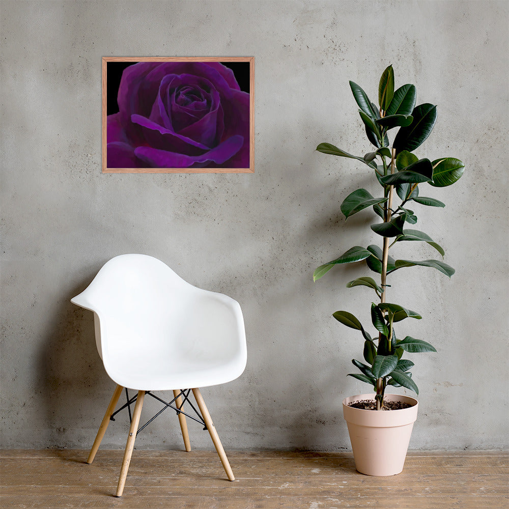 Joey’s Purple Rose Framed poster