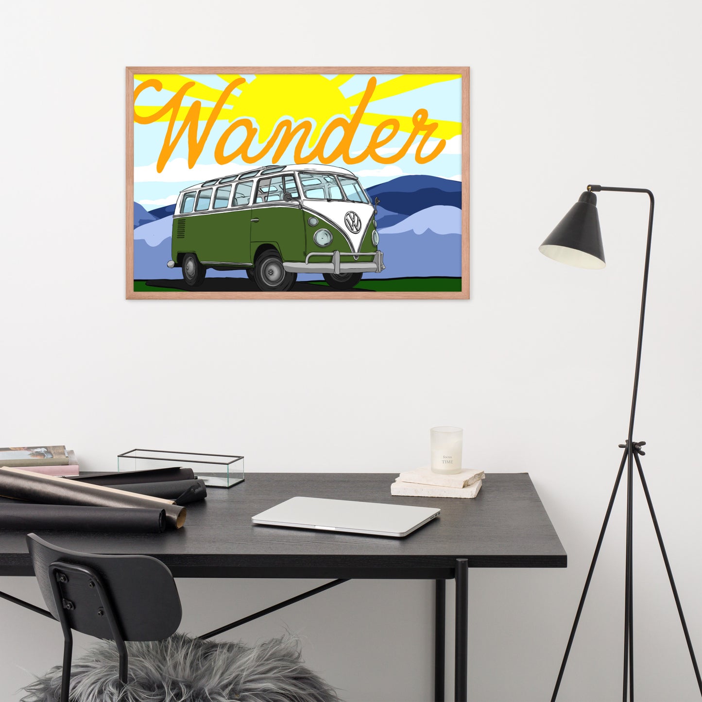 Wander In Green Framed poster