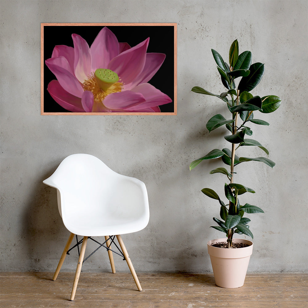 Lunai’s Lotus Framed poster