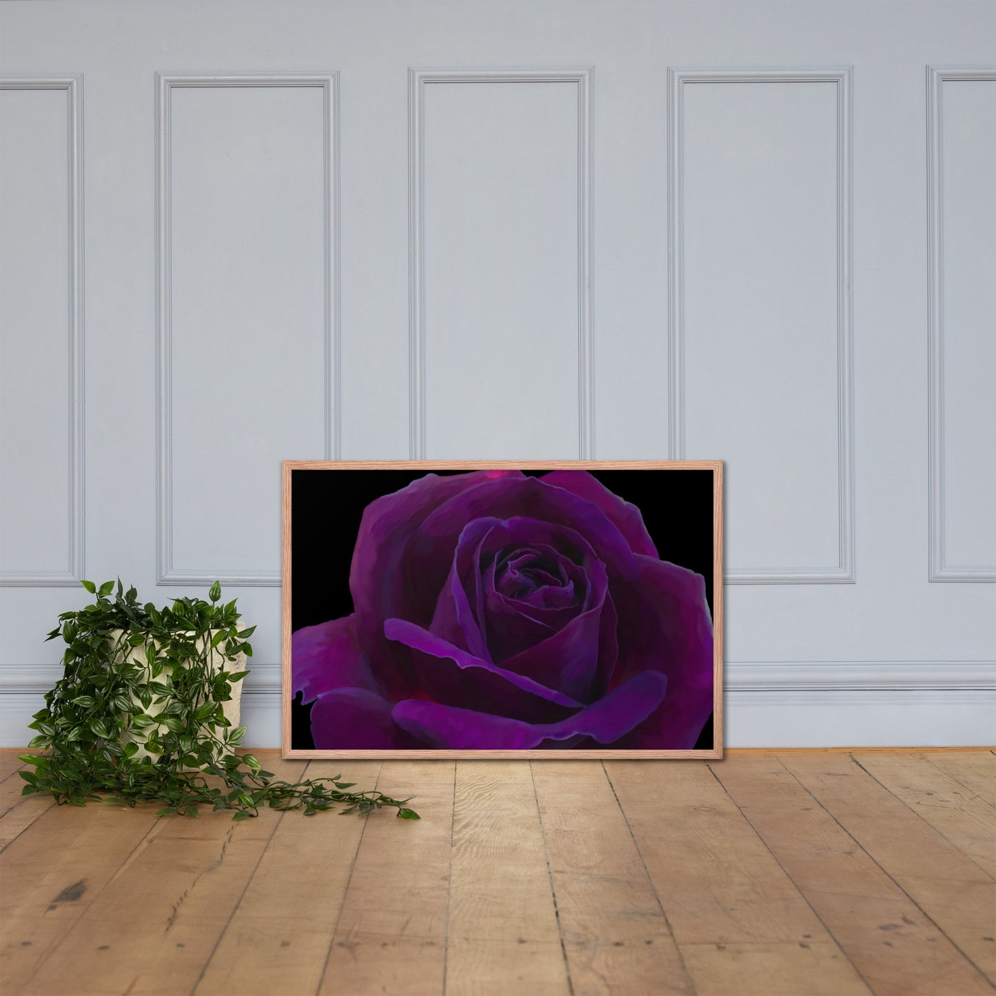 Joey’s Purple Rose Framed poster