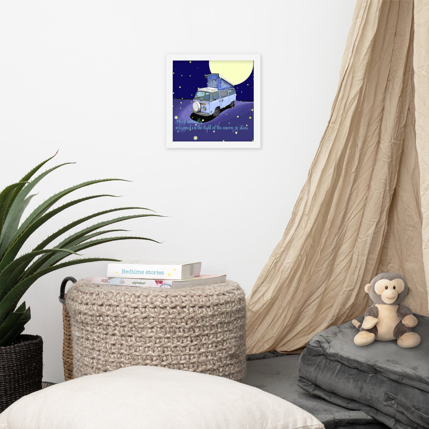 Sleep Soundly In Blue Framed poster