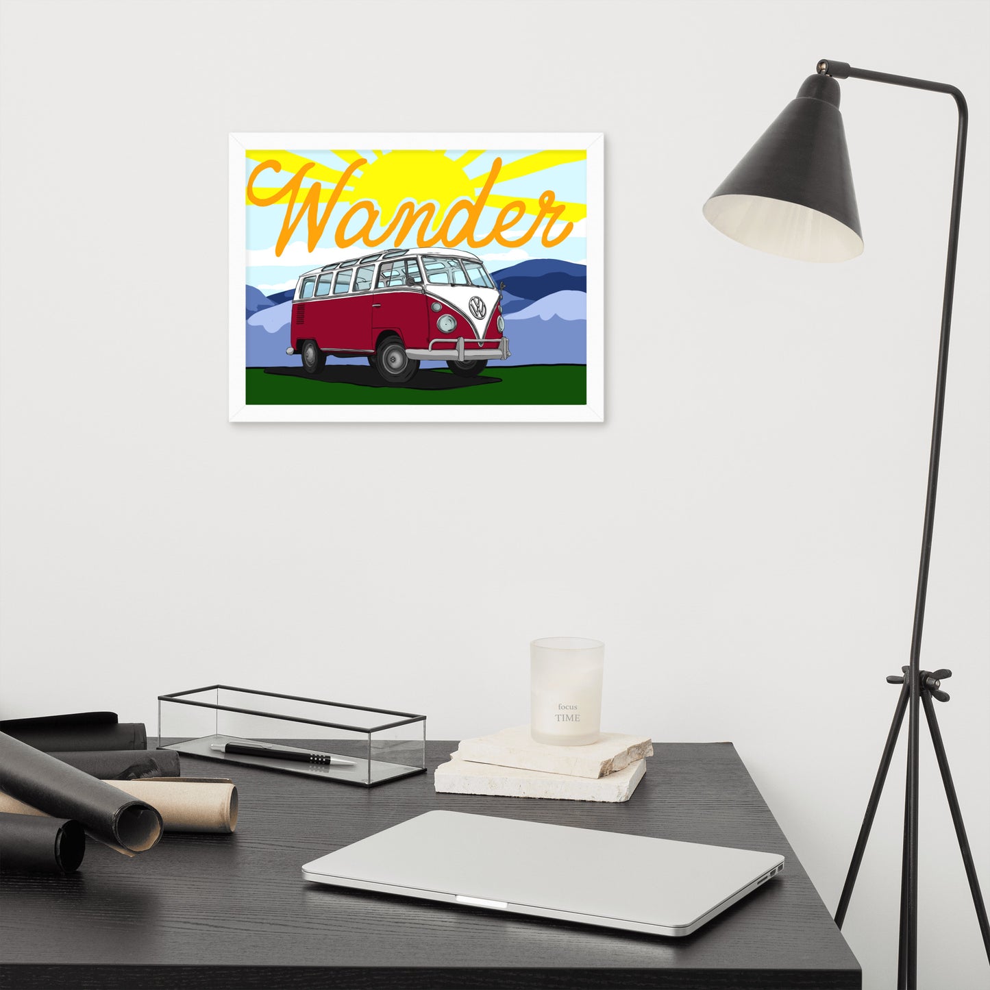 Wander In Red Framed poster