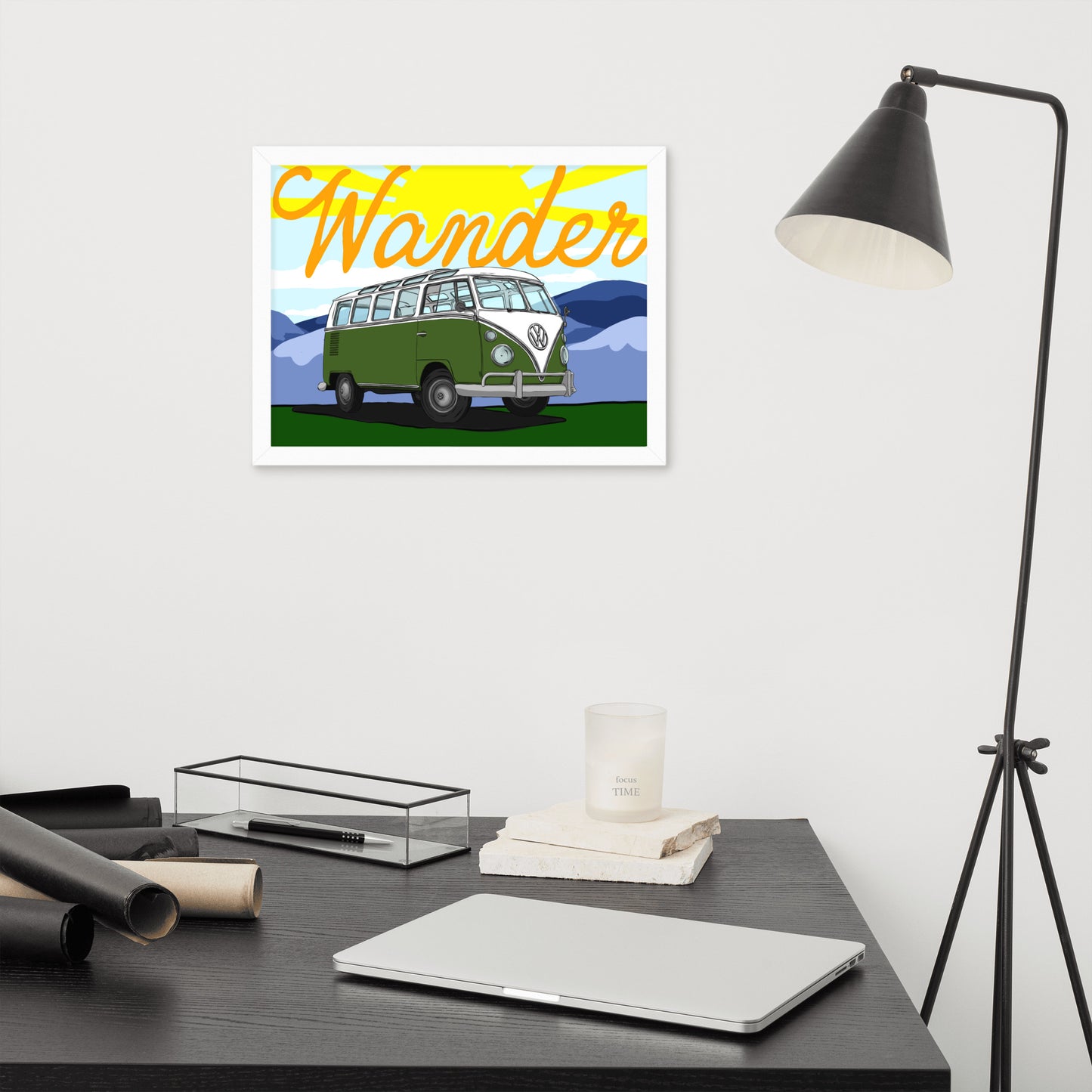 Wander In Green Framed poster