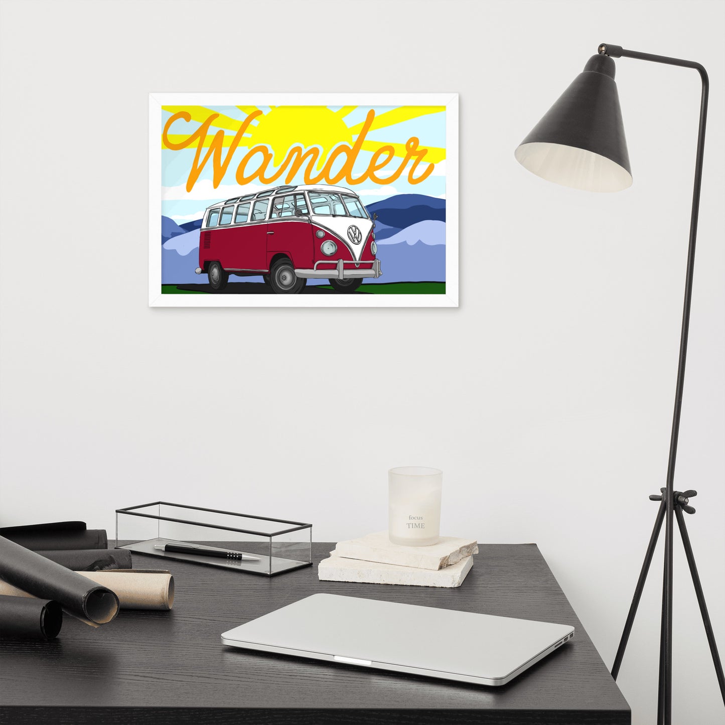 Wander In Red Framed poster