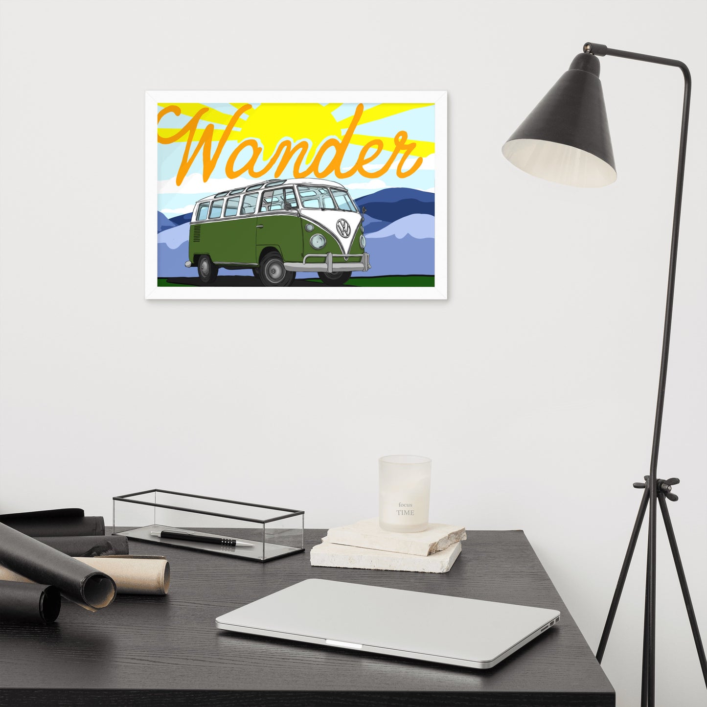 Wander In Green Framed poster