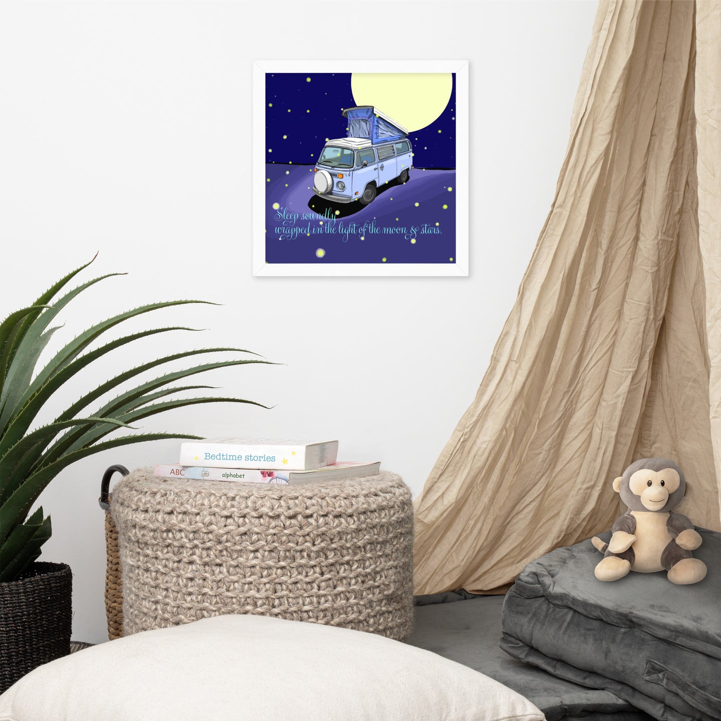 Sleep Soundly In Blue Framed poster