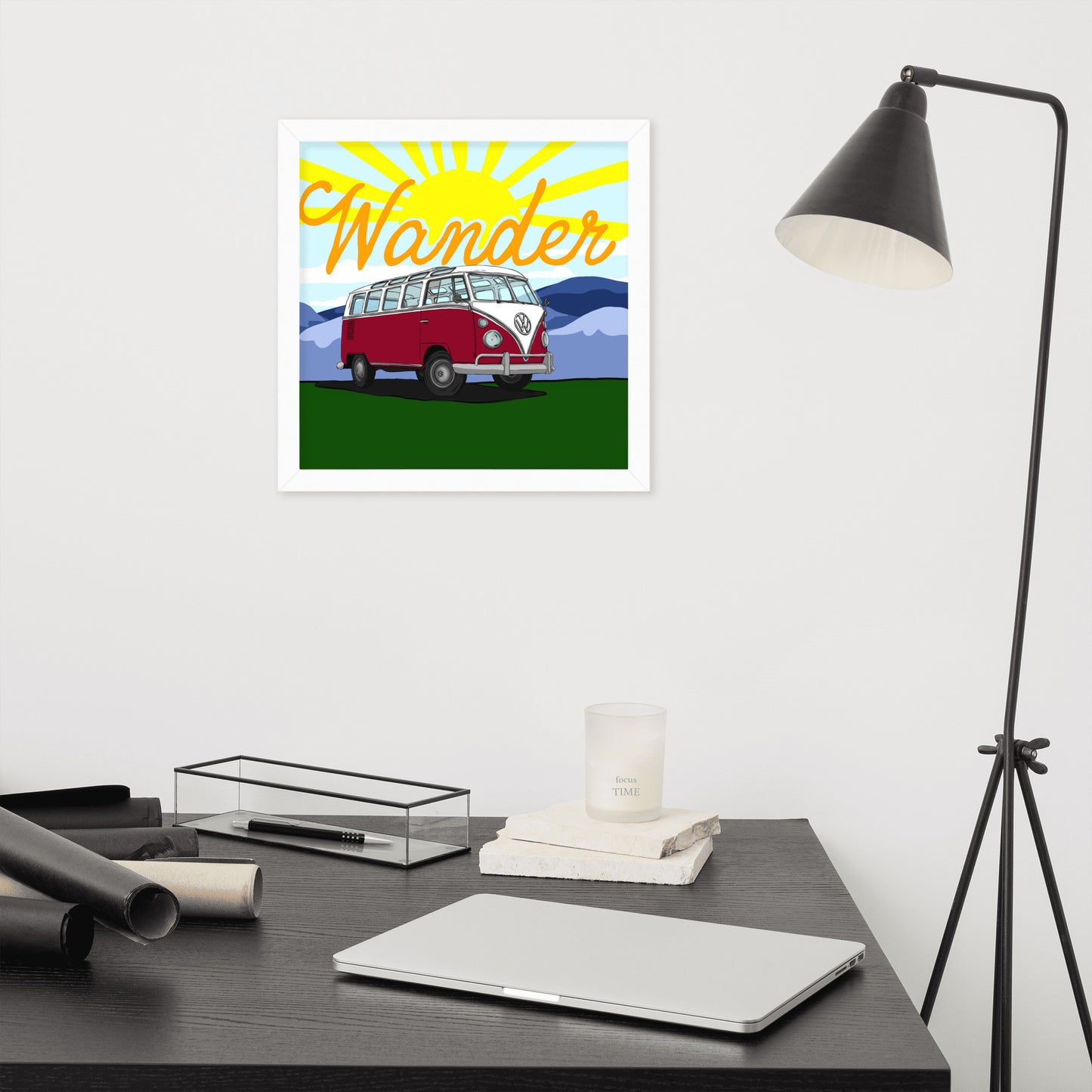 Wander In Red Framed poster