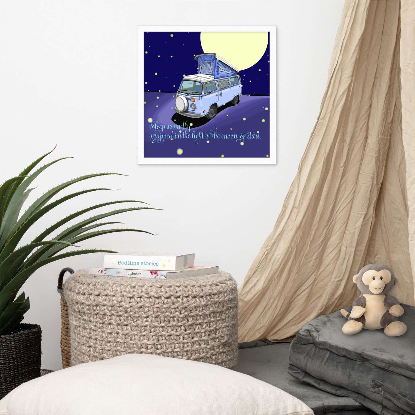 Sleep Soundly In Blue Framed poster