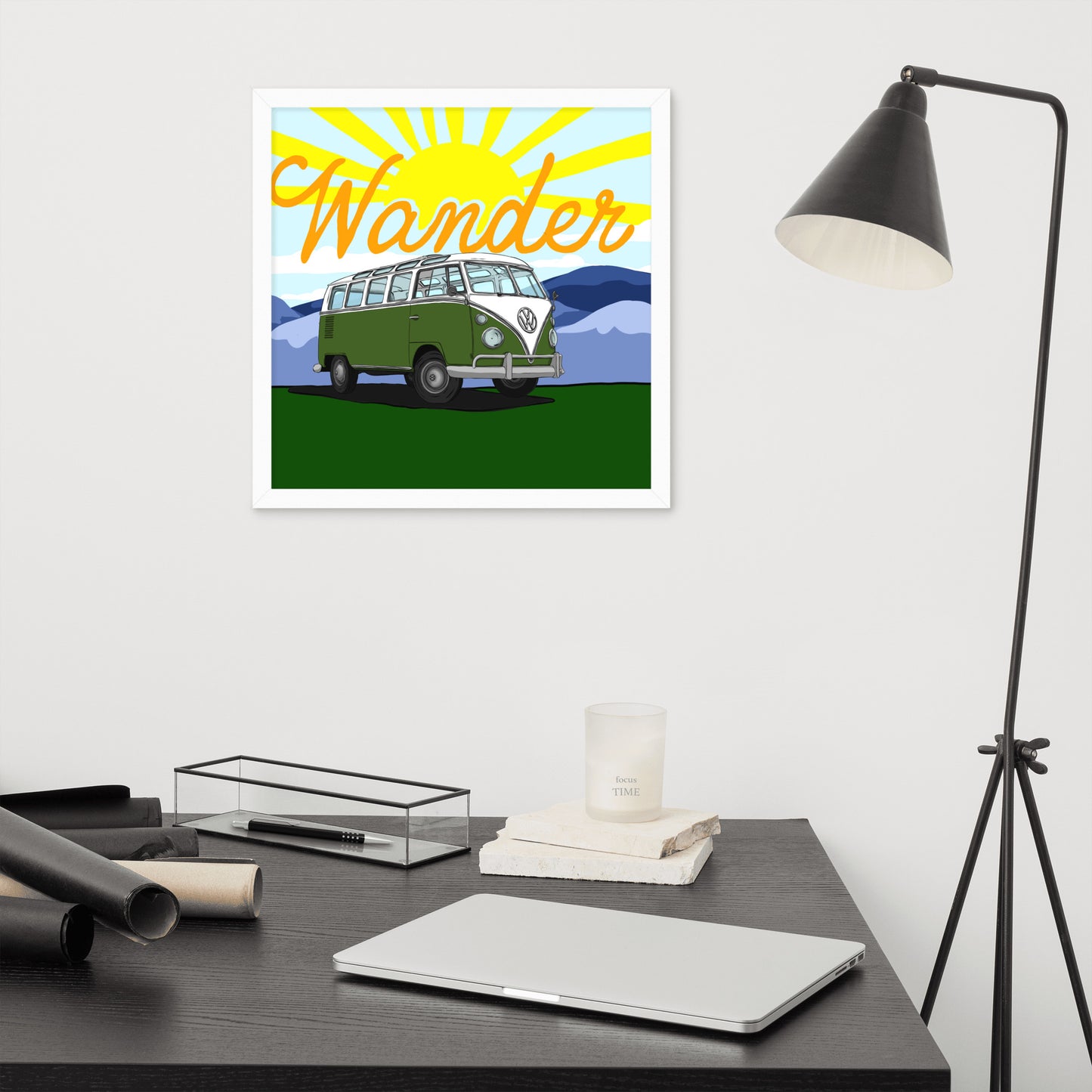 Wander In Green Framed poster