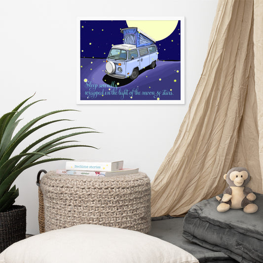 Sleep Soundly In Blue Framed poster