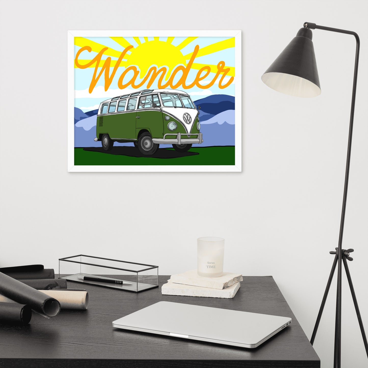 Wander In Green Framed poster