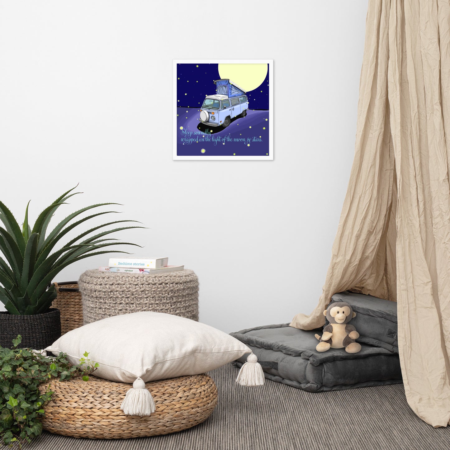 Sleep Soundly In Blue Framed poster