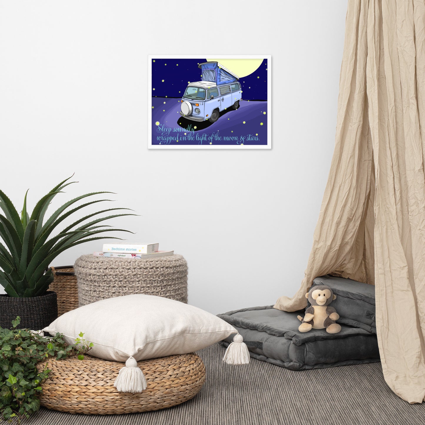 Sleep Soundly In Blue Framed poster