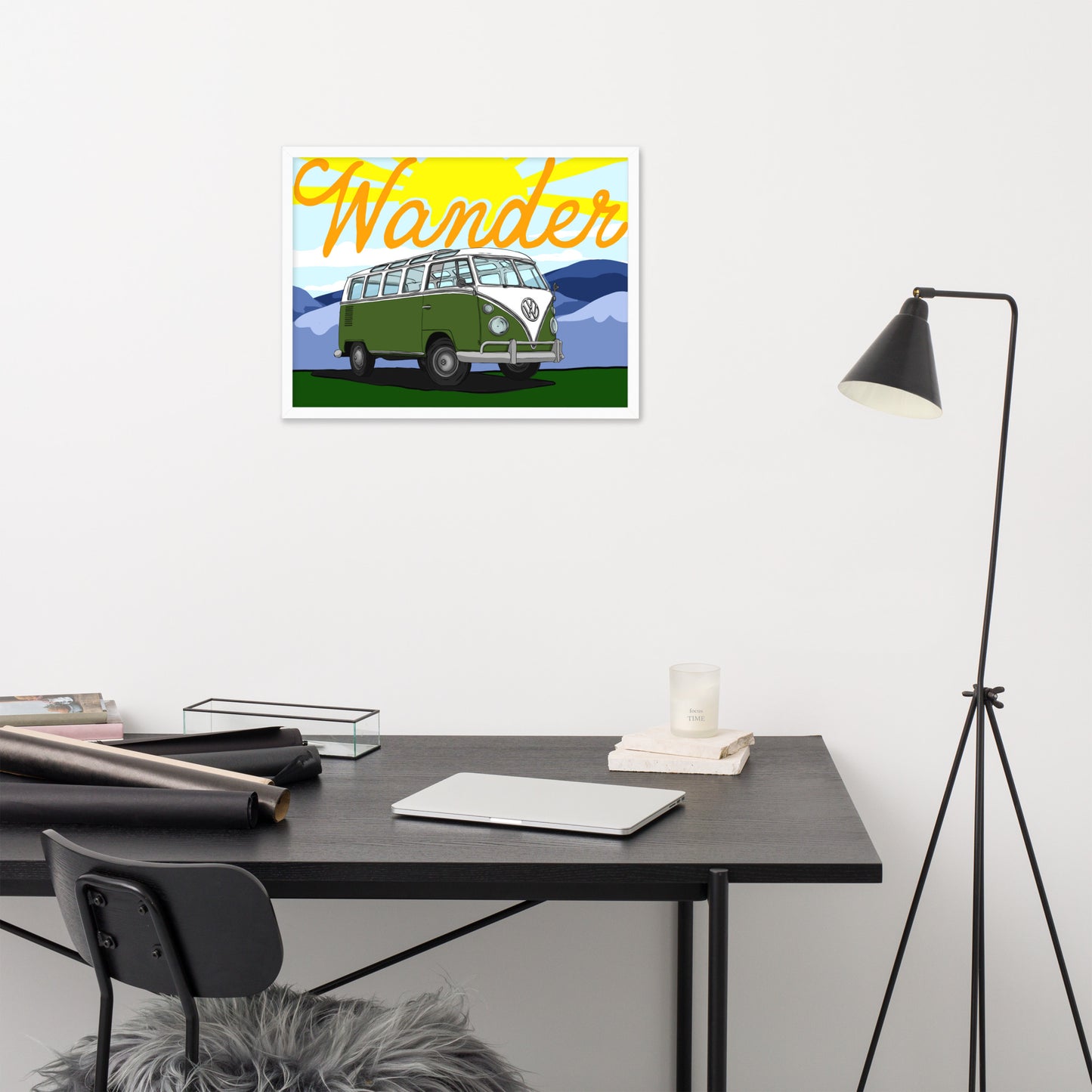 Wander In Green Framed poster