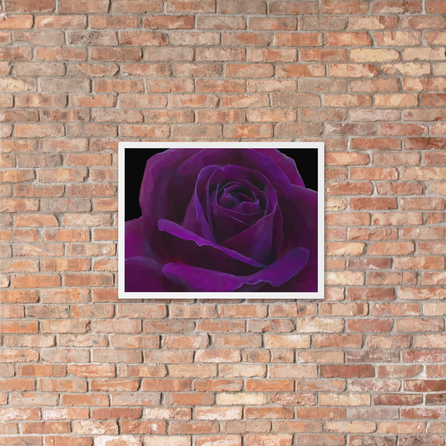 Joey’s Purple Rose Framed poster