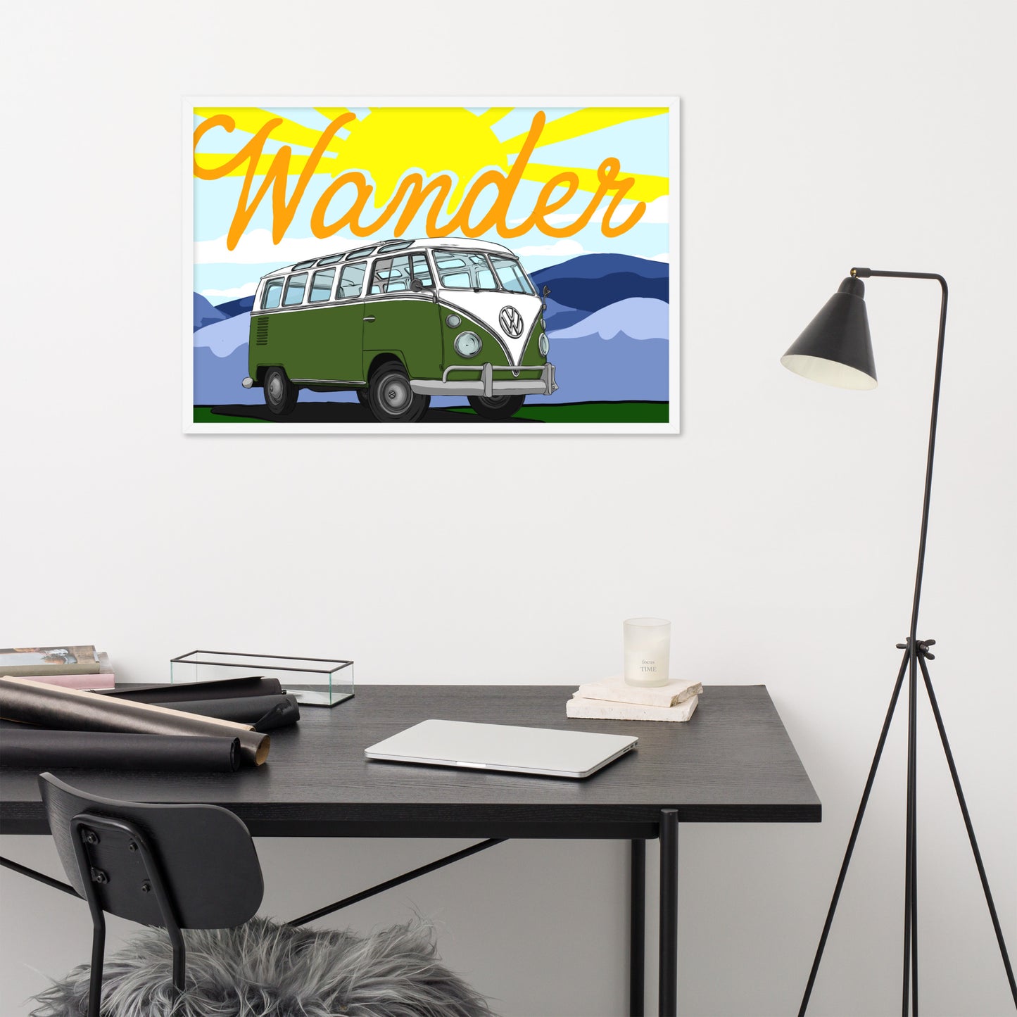 Wander In Green Framed poster