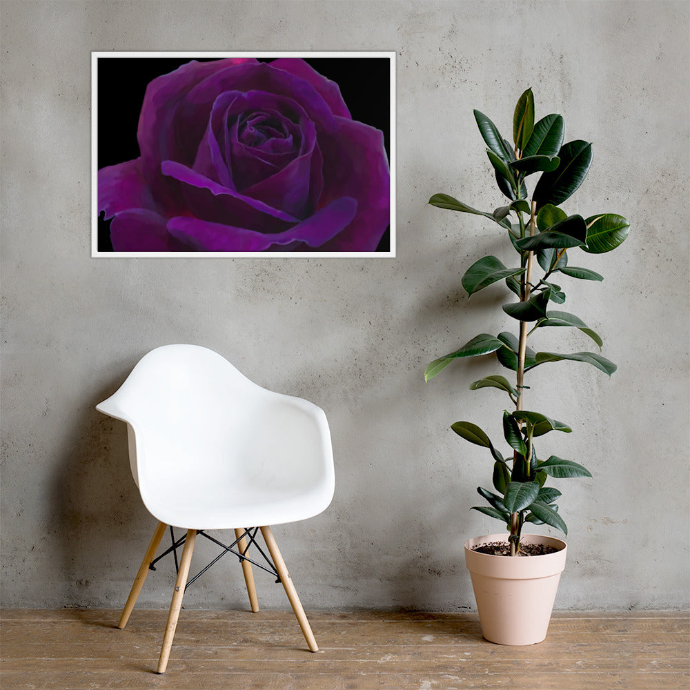 Joey’s Purple Rose Framed poster