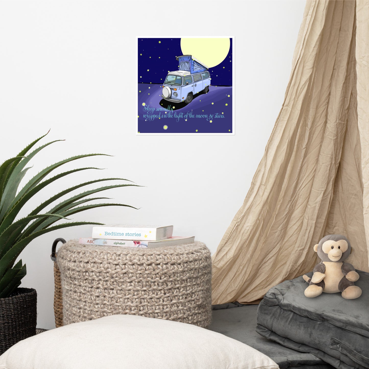 Sleep soundly Westfalia blue night Poster