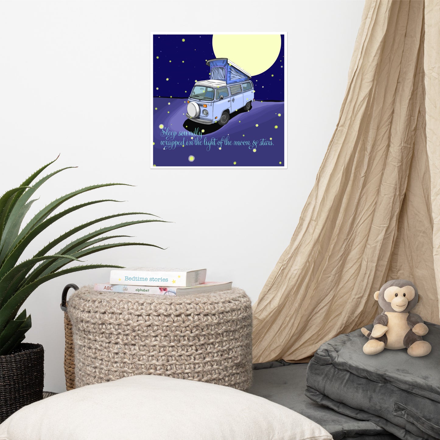 Sleep soundly Westfalia blue night Poster