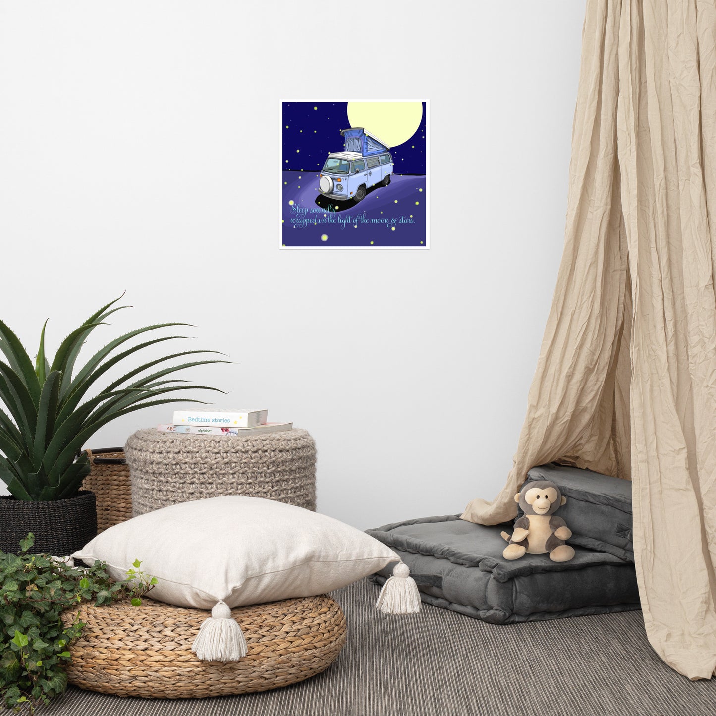 Sleep soundly Westfalia blue night Poster