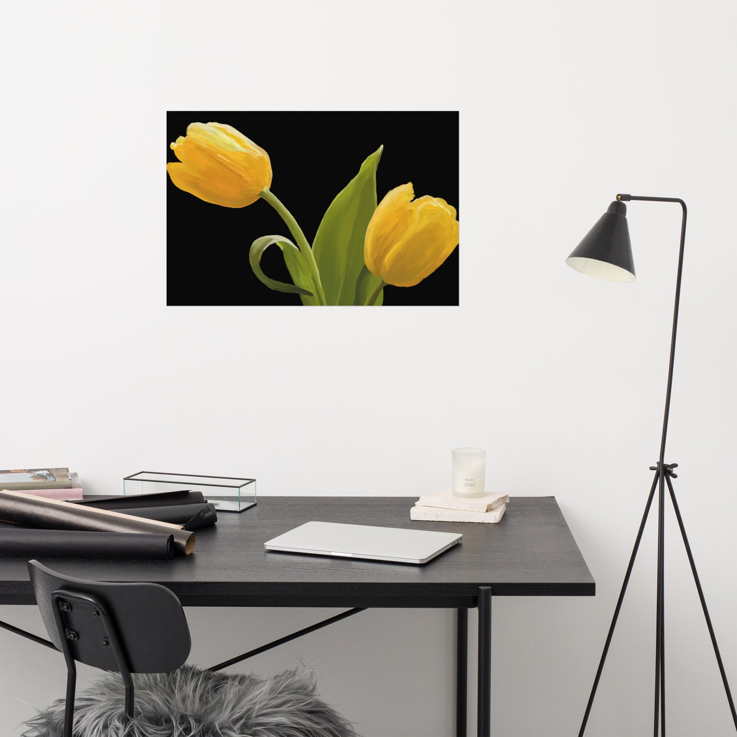 Sue’s Yellow Tulips Poster