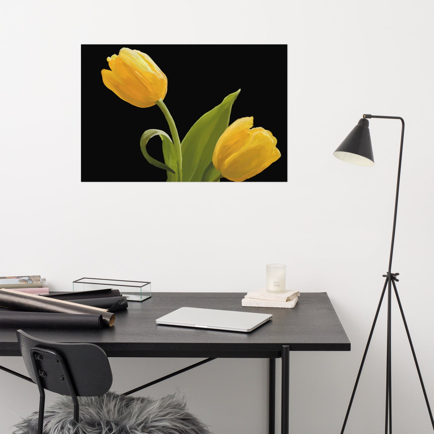 Sue’s Yellow Tulips Poster