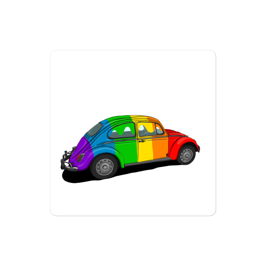 Rainbow Pride Bug Bubble-free stickers