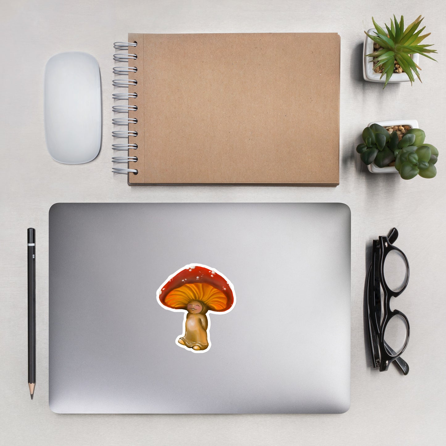 Mushroom kid Bubble-free stickers