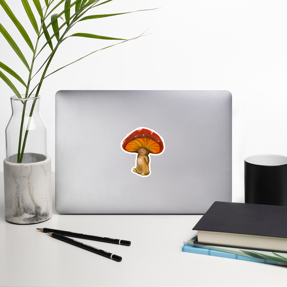 Mushroom kid Bubble-free stickers