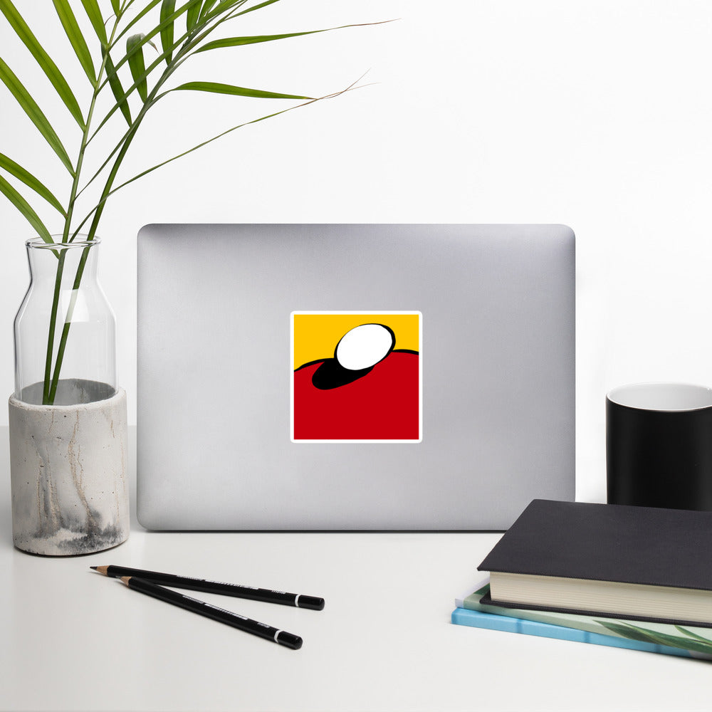 Crimson and Yellow Incubation Bubble-free stickers