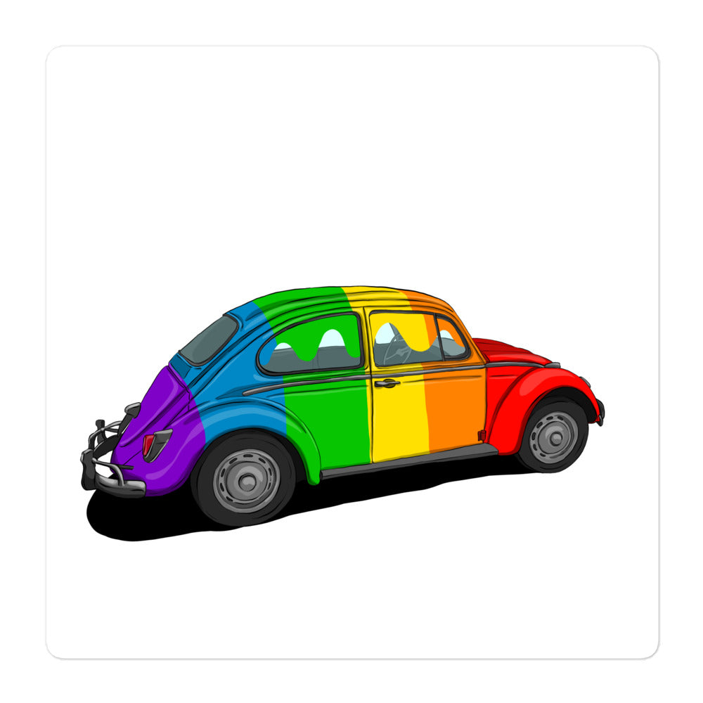 Rainbow Pride Bug Bubble-free stickers