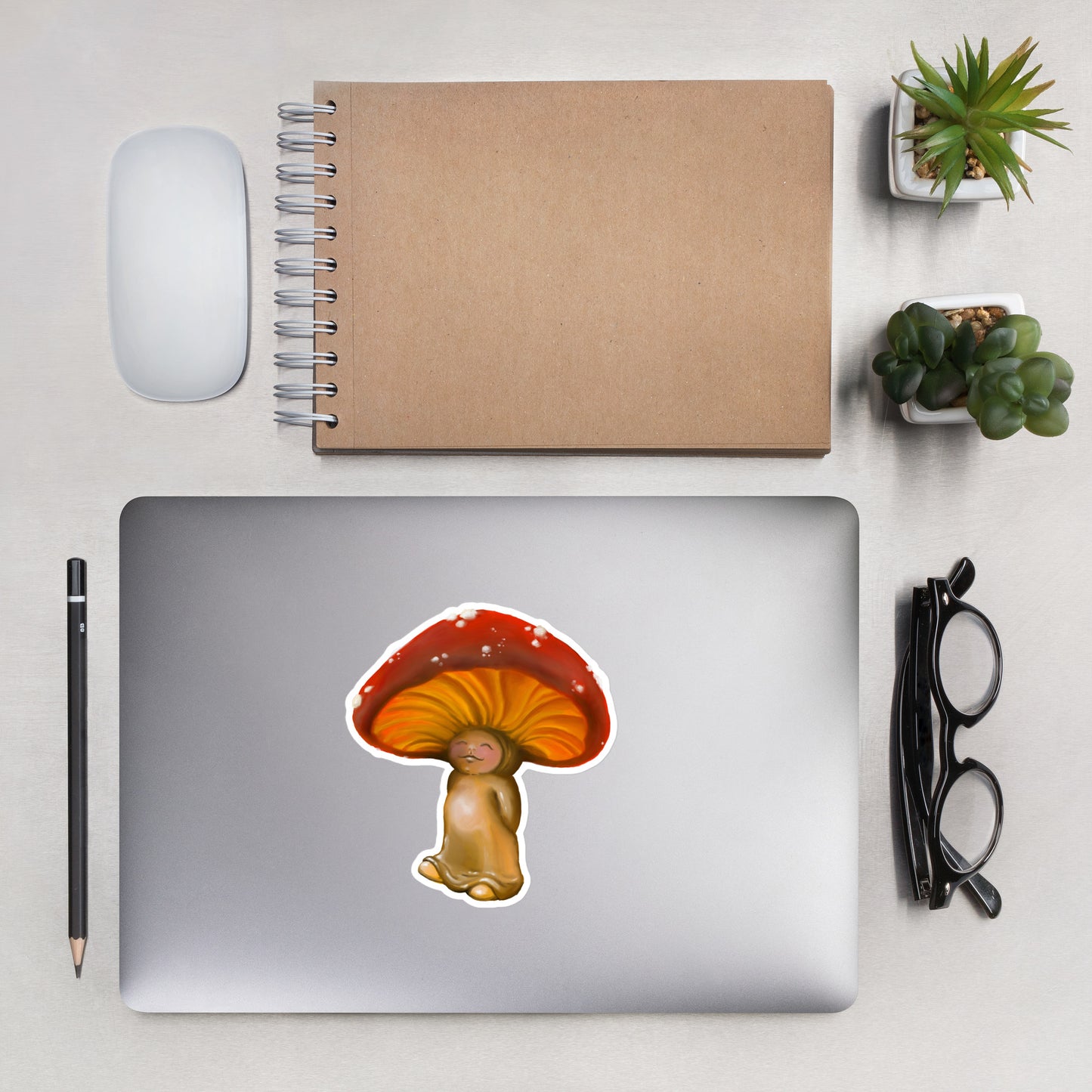 Mushroom kid Bubble-free stickers