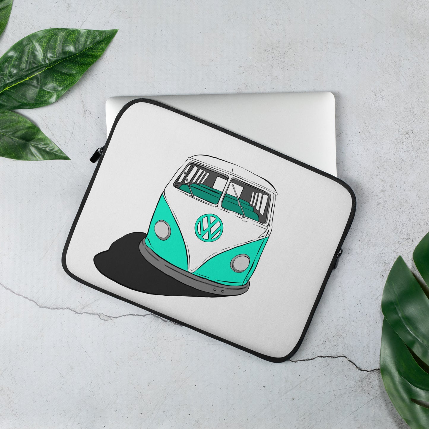 Teal VW Van Laptop Sleeve