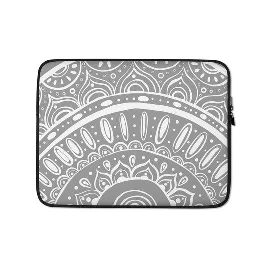 Yin Yang Mandala on Medium Grey Laptop Sleeve